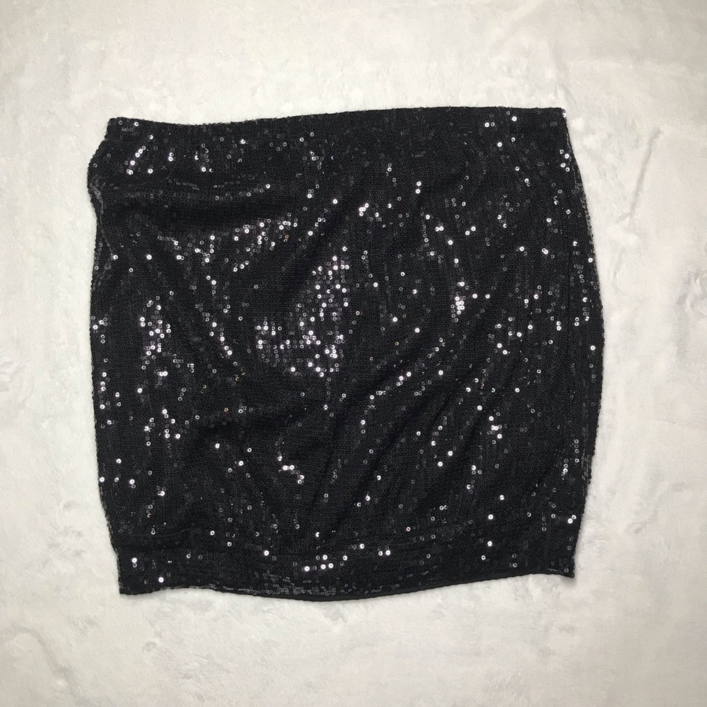 Michael Kors Sequin Cropped Strapless Bandeau